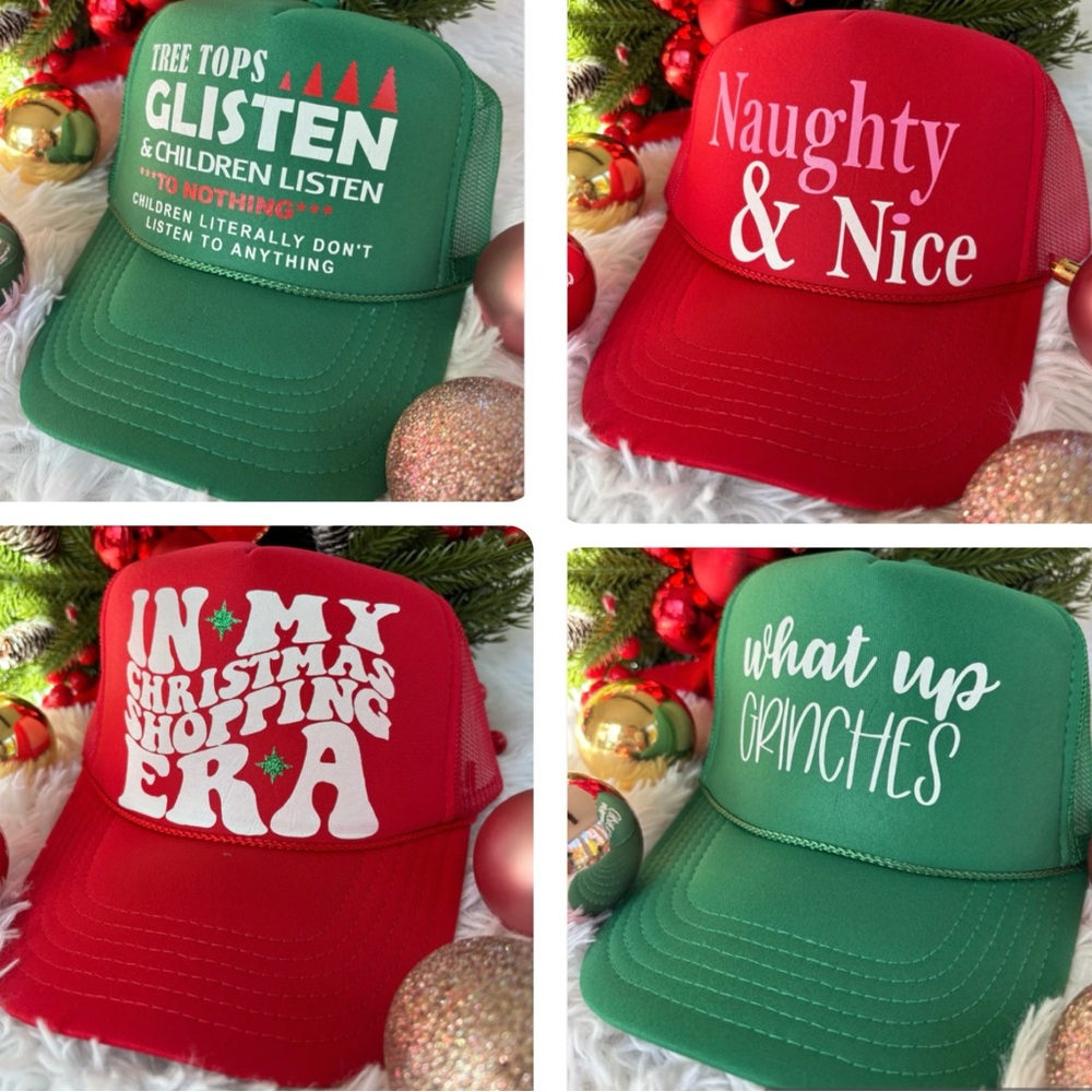 NEW Christmas Trucker Hats